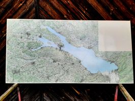 Bodensee Region 1:50'000  auf Alu aufgezogen/ laminiert