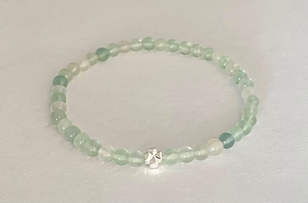 Bracciali & Braccialetti: Edelstein Armband Fluorit mit Silber auf Mass – Nuovo e nell'imballaggio originale da Zuzwil SG venduto da Lemliskat 2