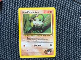Pokemon Brock‘s Mankey Non Holo Gym Challenge NM