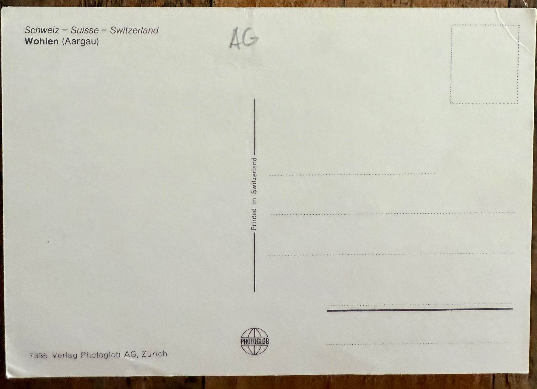 Cartoline postali: AK: Wohlen - Flugzeug – Usato da Lutry venduto da Ediego 3