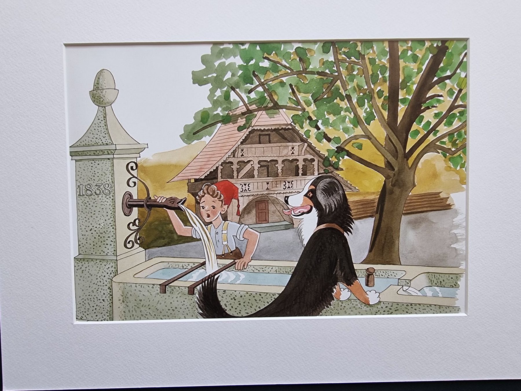 Foto & Immagini: DER BUEB VOM TRUEB BILD HINTER NEUWERTIGEM PASSEPARTOUT – Usato da Gersau venduto da grafik-kunst