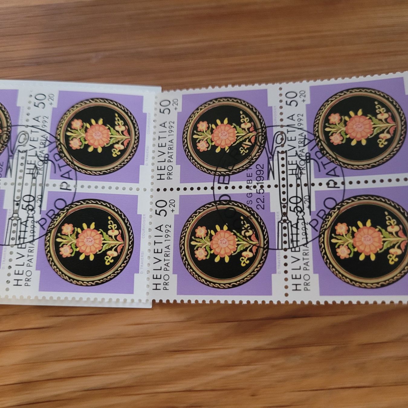Alle Briefmarken: Markenheftchen Carnet De Timbre Pro Patria 1992 – Gebraucht aus Biel/Bienne von Destockweb 3