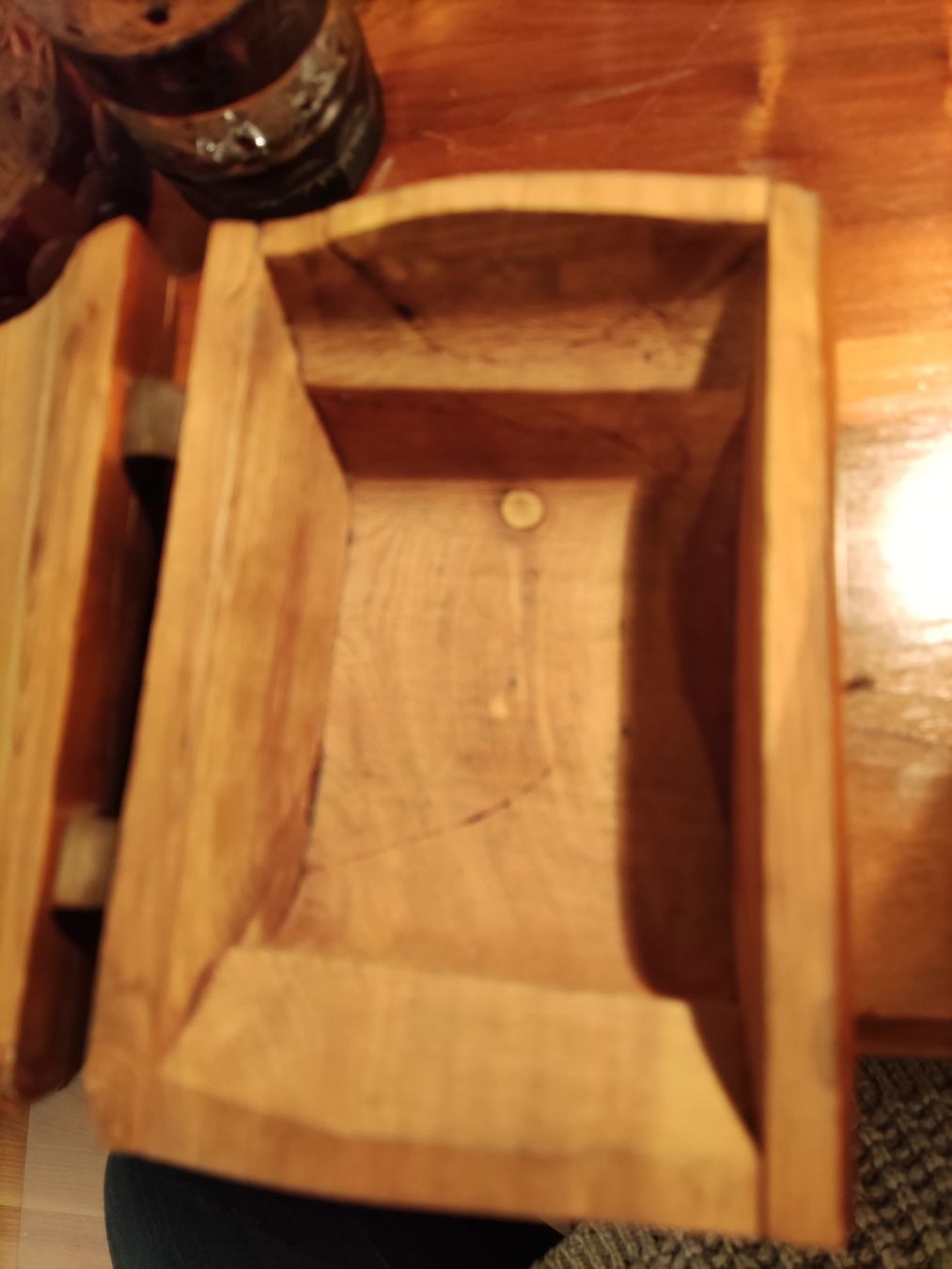 Dosen: Massive kleine Holz Schatulle Dose Handarbeit – Gebraucht aus Solothurn von Csw1 8