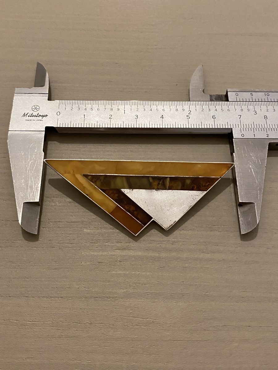 Spille & Fermagli: Bernstein-Brosche Sterlingsilber 925 – Usato da Birr venduto da Vintage-Liebhaber 5