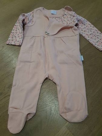 NEU Babyone Set Strampler Langarmtshirt Blumen rosa Grösse62