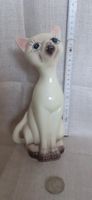 Vintage Siamkatze Porzellanfigur, 26cm hoch, Top Zustand