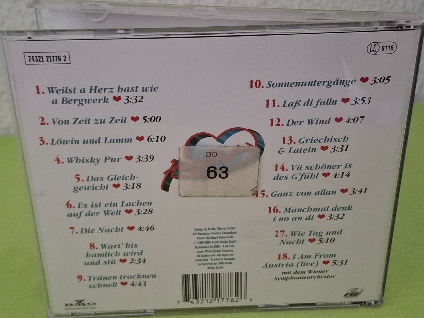 CDs: CD Rainhard Fendrich - Lieder mit Gefühl/ 🟨 – Gebraucht aus Aarberg von Jackup1 1