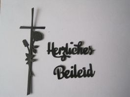 Stanz-Papier Motive Herzliches Beileid (2)