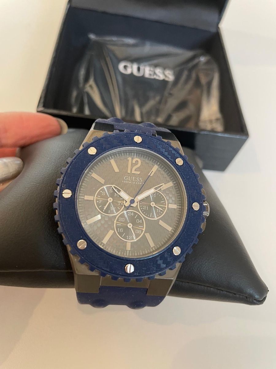 Guess Uhren: Guess Herrenuhr Chronograph Blau mit Box – Neu und originalverpackt aus Basel von Ch2005 9