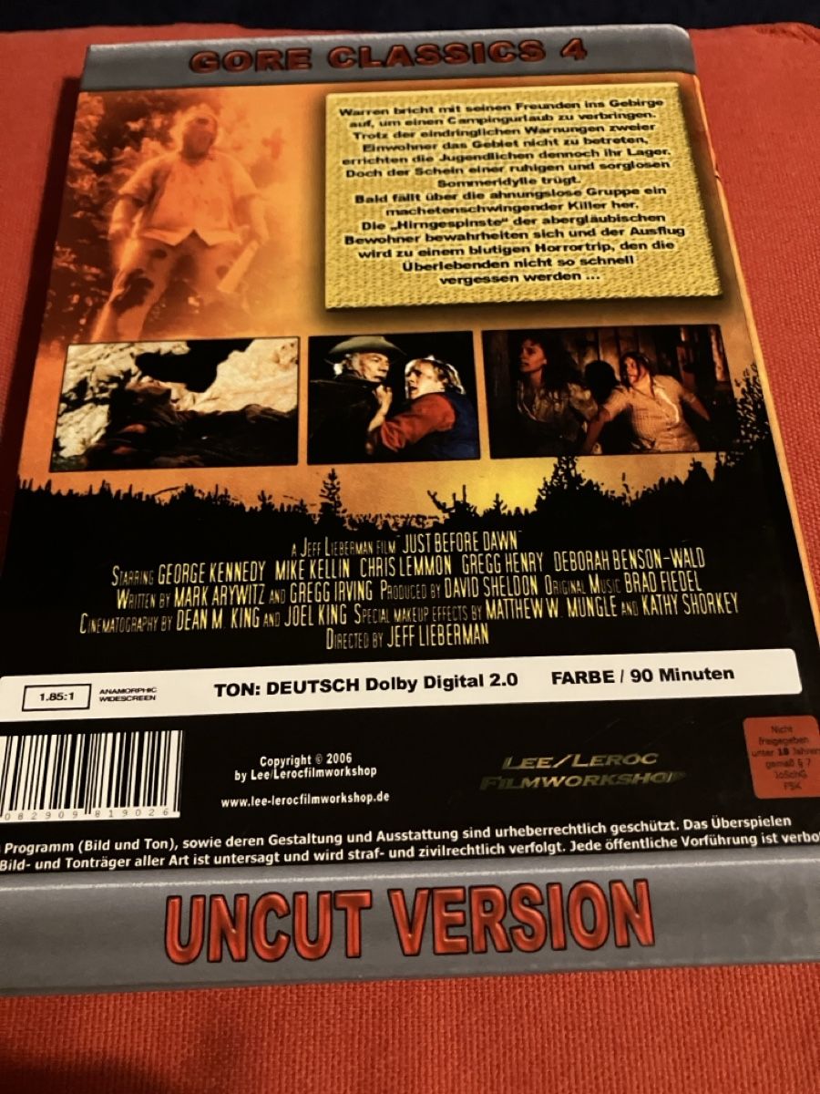 Tutti i DVDs: Just before dawn kleine hartbox dvd – Usato da Basel venduto da Kamelinski78 1