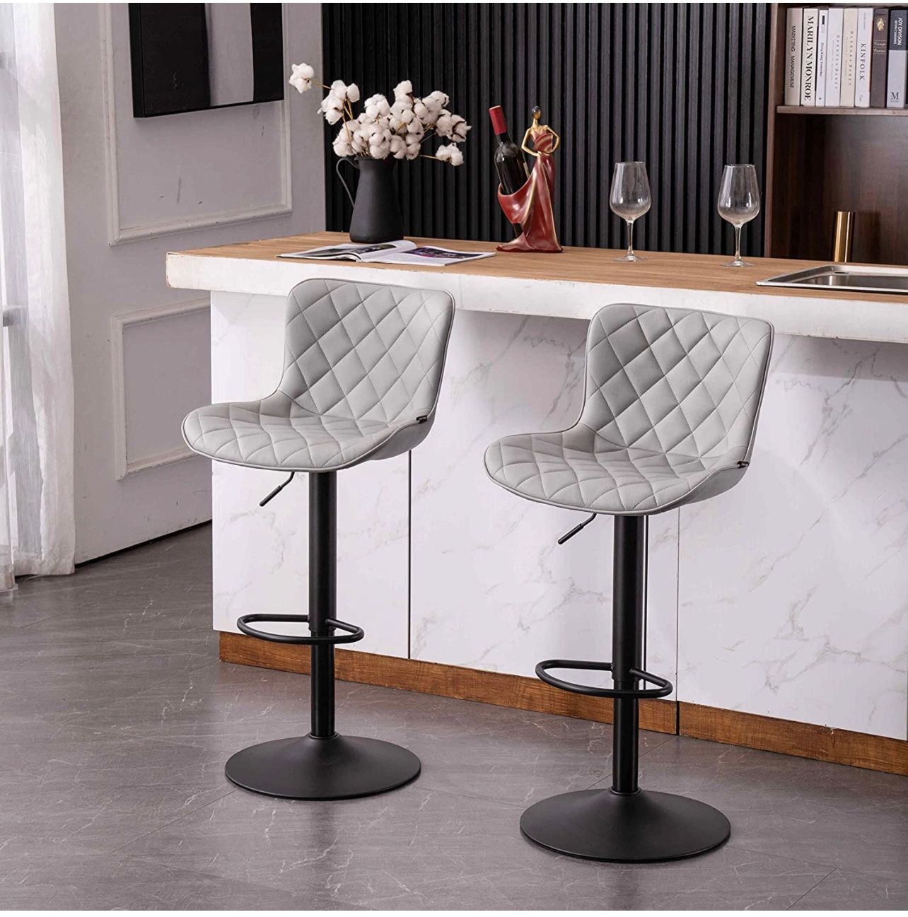 Sgabelli: + Kidol & Shellder Barhocker, PU Leder 2-er Set – Nuovo e nell'imballaggio originale da Amriswil venduto da JaJa-Express 3