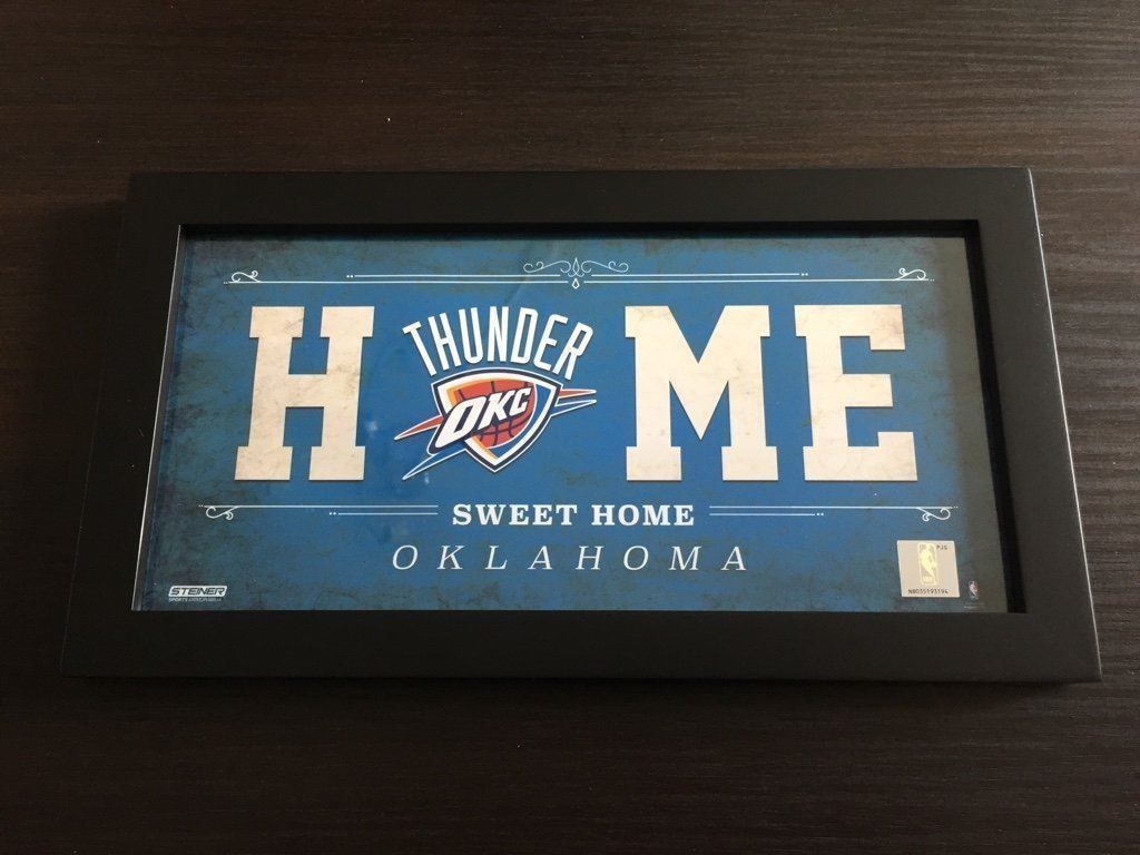 Insegne: Oklahoma City Thunder Wandbild Home – Nuovo e nell'imballaggio originale da Muttenz venduto da US_Sport_Schweiz