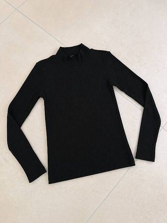 Ripp-Longsleeve Gr. XS UNIQLO Black