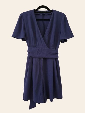 French Connection Jumpsuit Kurz Gr. L (42) – Dunkelblau 