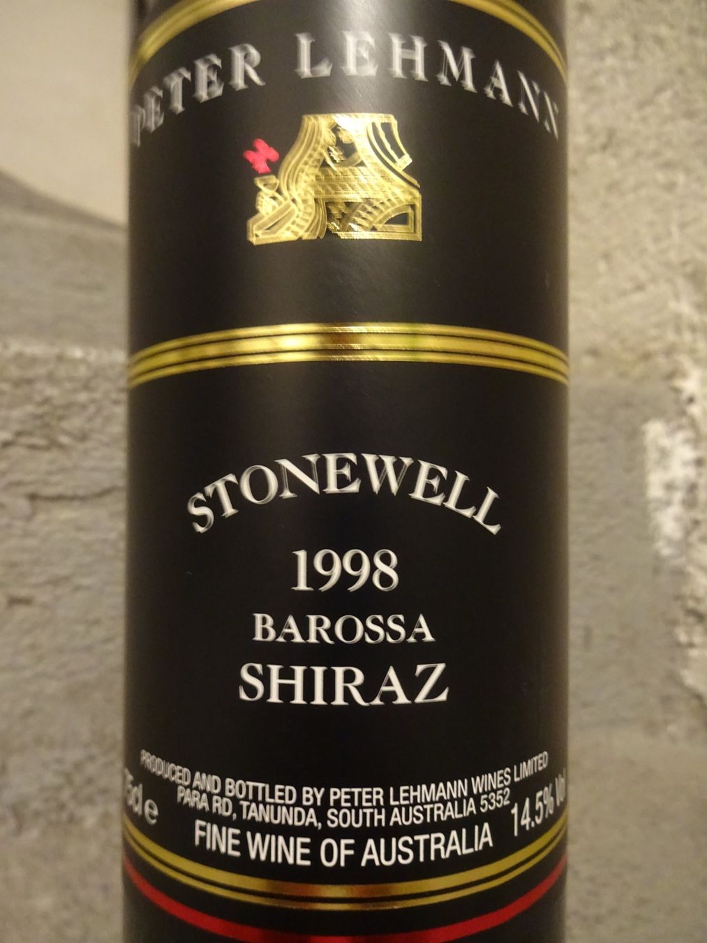 Wein: 1998  -  Peter Lehmann  "Stonewell" – Neu (gemäss Beschreibung) aus Cham von mktreasure 1