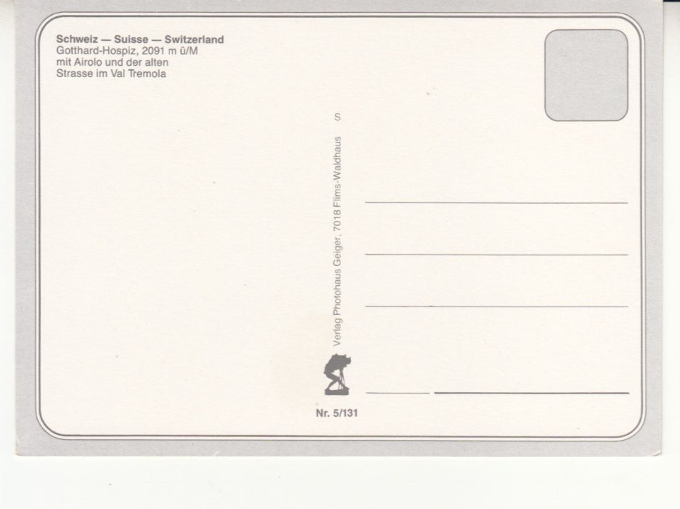 Ansichtskarten: San Gottardo ca. 1980 – Gebraucht aus Bürglen TG von StampGraf 1