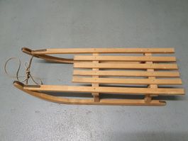 Davoser Schlitten / Davos Rodel Holzschlitten