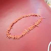 Korallenkette Sommer Schmuck Unikat Koralle rosa 45cm 50er 6