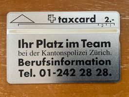 Taxcard 105F_06910 Kantonspolizei Zürich ungebraucht