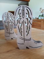 Deko Holzstiefel Wanddeko Westernstyle