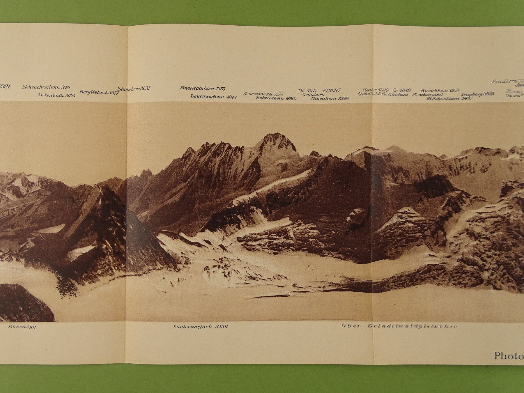 Cartine & Atlanti: PANORAMA VOM ROSENHORN 1896 – Usato da Grüningen venduto da Kartensammler 1