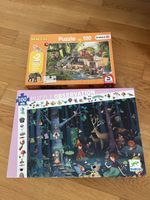 Djeco & Schmidt Puzzle Set Tiere 100 Teile