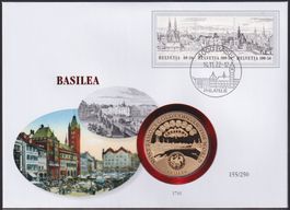 BASEL ("GOLD"-MÜNZBRIEF) 1741-2022, limitierte AUSGABE.