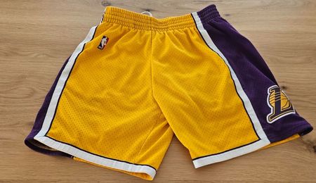 Shorts NBA Los Angeles Lakers Jaune et Violet Taille L Bo...