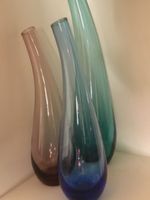 3er Set Vasen Glas Vintage
