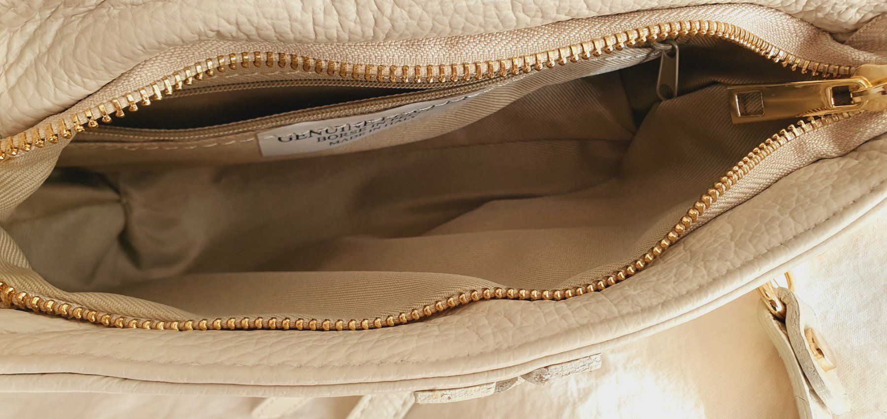 Borse da donna: Hochwertige Echtleder Handtasche Damen beige Neu – Nuovo (secondo la descrizione) da Stansstad venduto da InStyle8 7