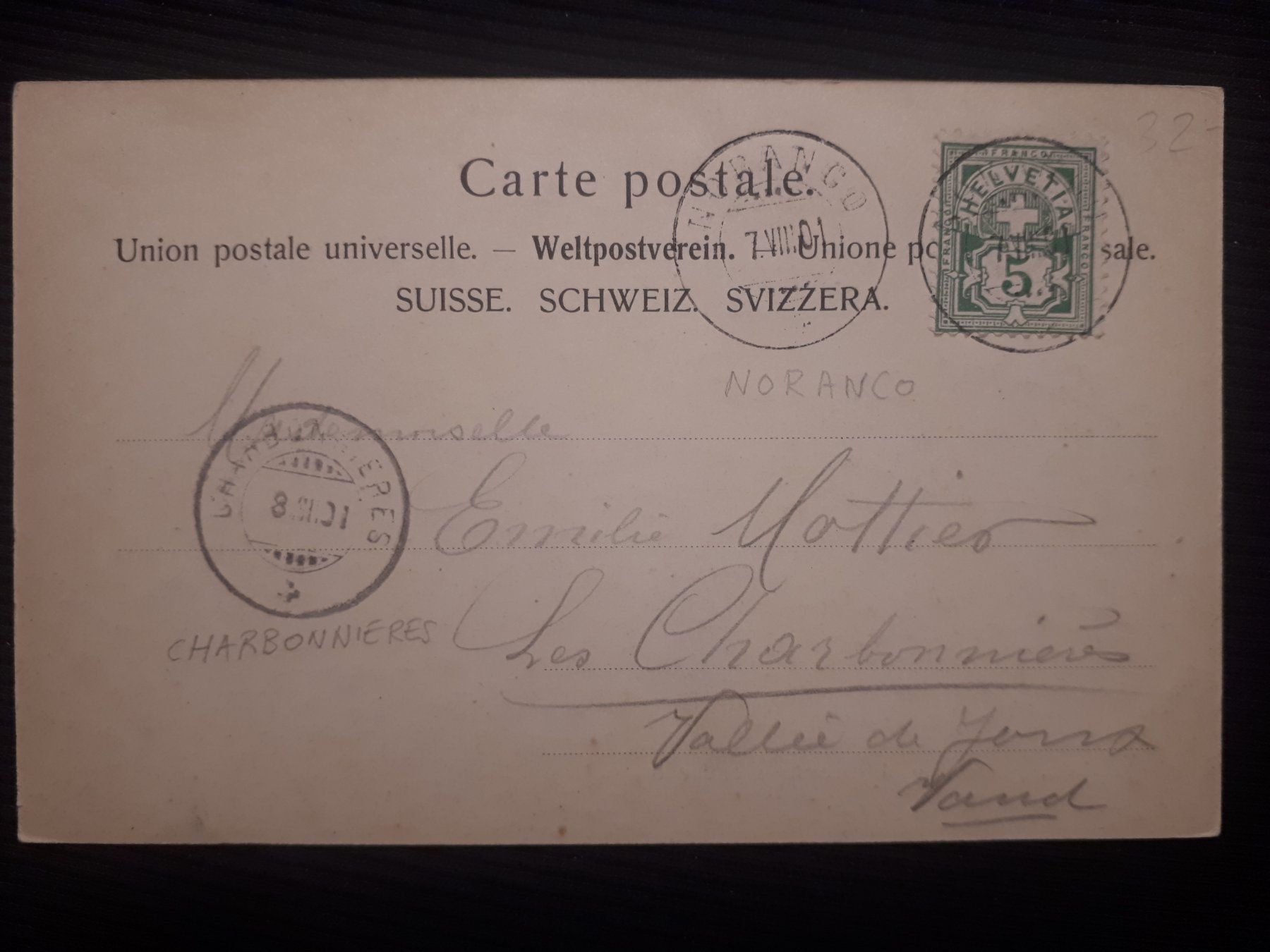 Ansichtskarten: MELIDE. BISSONE, MONTE GENEROSO 1901 – Gebraucht aus Ponto Valentino von giorgia06 1