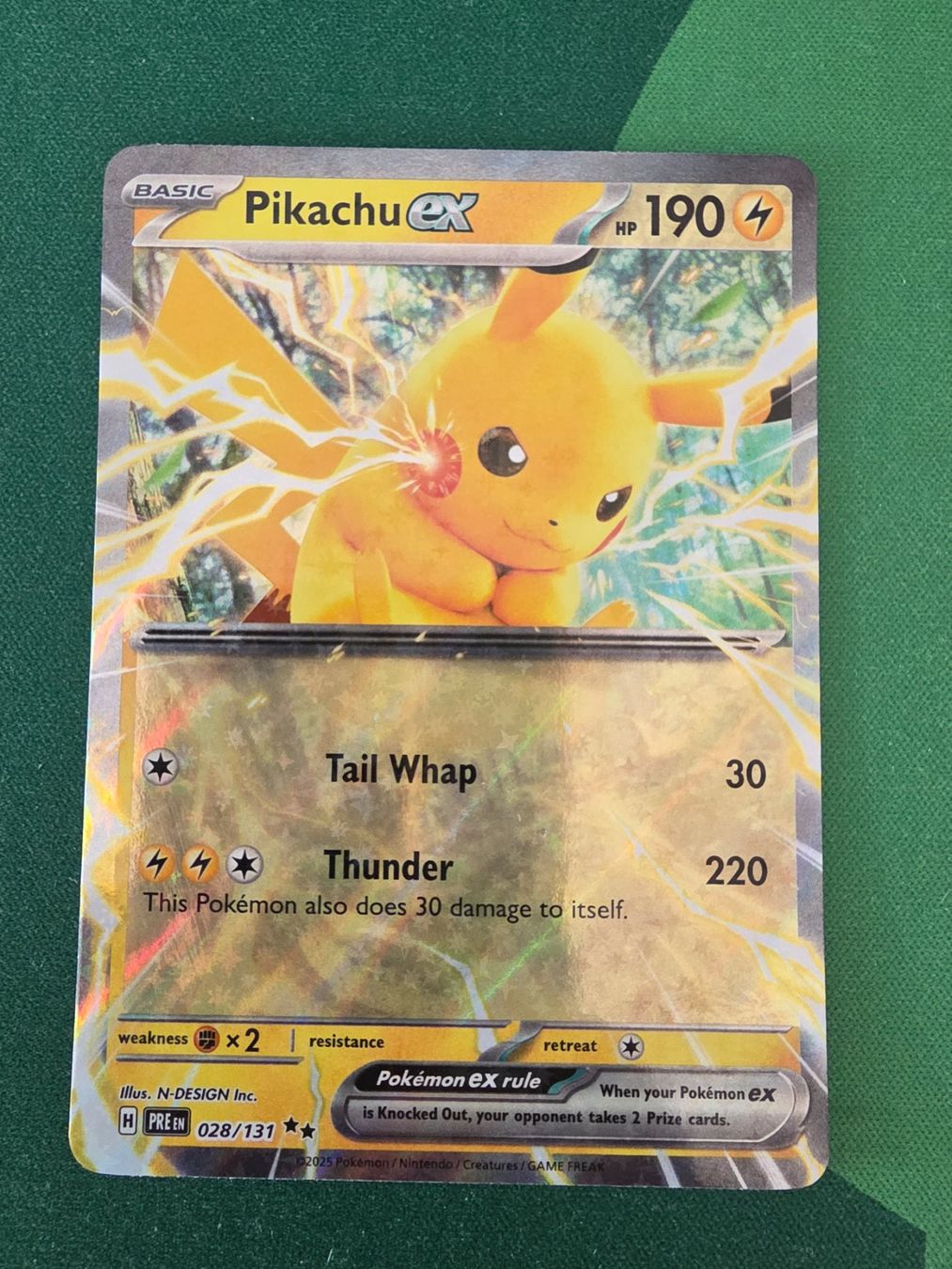 Pokémon Sammelbilder & Trading cards: Pokemon Pikachu ex 028/131 Prismatic Evolutions Englisch – Neu (gemäss Beschreibung) aus Gossau SG von worklifebalance
