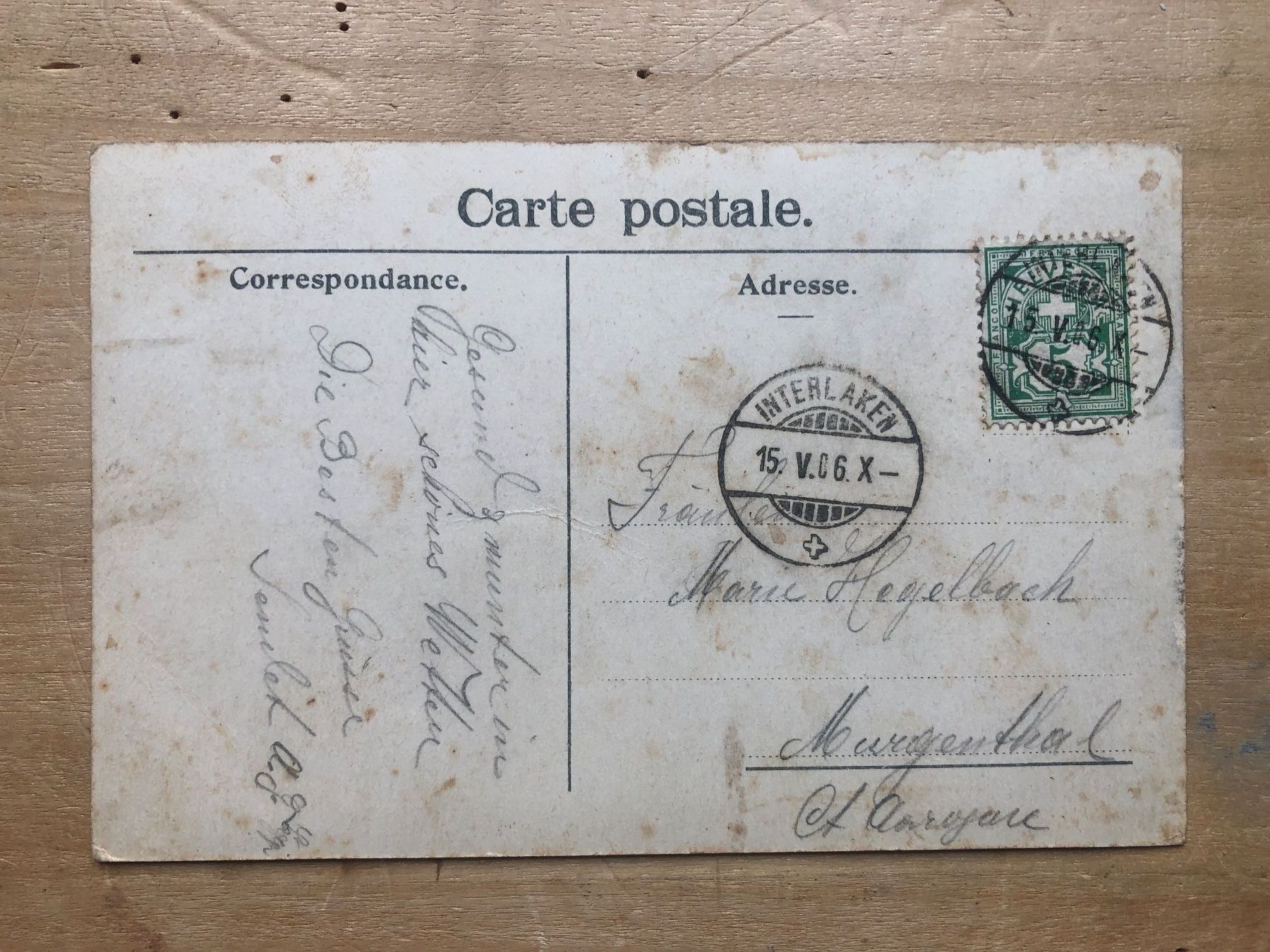 Cartoline postali: Interlaken Generalansicht ~ 1906 – Usato da Neuchâtel venduto da Atahuallpa 1