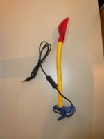 Klemmlampe mit Schwanenhals rot gelb blau