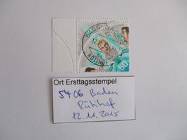 Voll Ort Ersttagsstempel aus 5406 Baden Rütihof