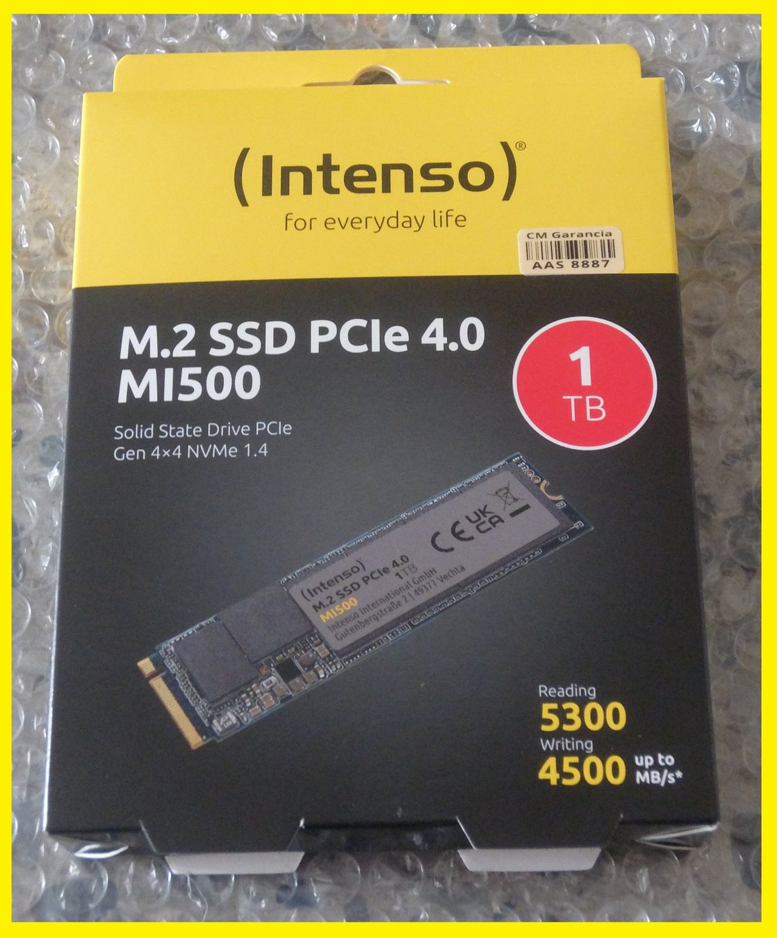 Dischi rigidi: Intenso M.2 SSD PCIe 4.0 MI500 1TB – Nuovo e nell'imballaggio originale da Basel venduto da Elektronik_Markt