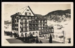 AK Davos-Dorf, Sanatorium Solsana im Schnee
