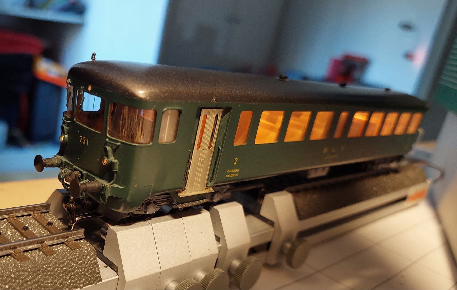 Roxy Modellini di ferrovie: Roxy BLS Steuerwagen Pilot WS AC 011 – Usato da Heimberg venduto da afanki1 1