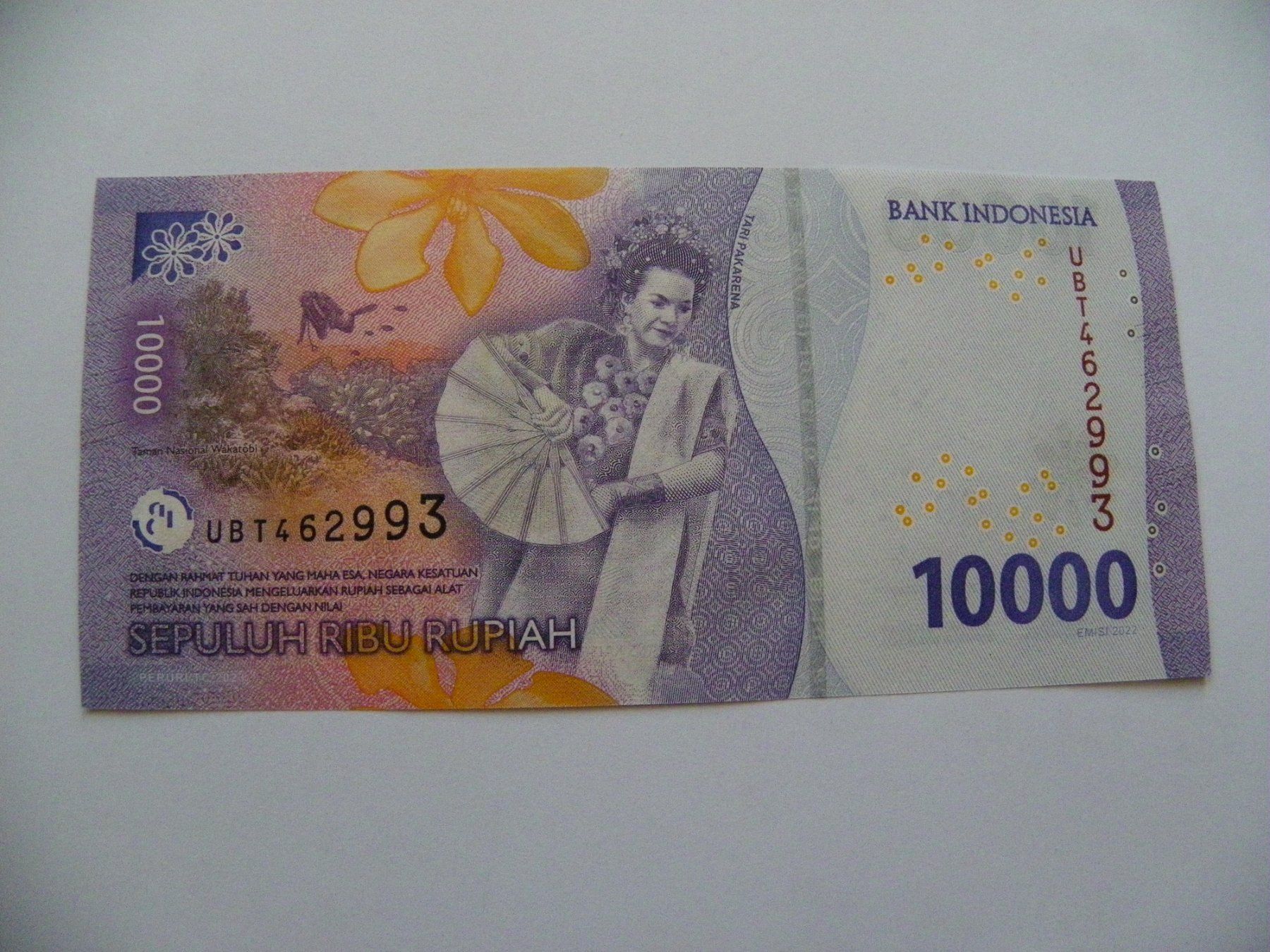 Banconote: Indonesien 10000 Rupiah Banknote, Unc Zustand – Nuovo (secondo la descrizione) da Untersiggenthal venduto da Gas61 1