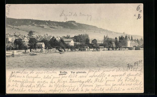 Cartoline postali: AK Rolle, Vue générale, 1900 – Usato da Berlin venduto da bartko-reher