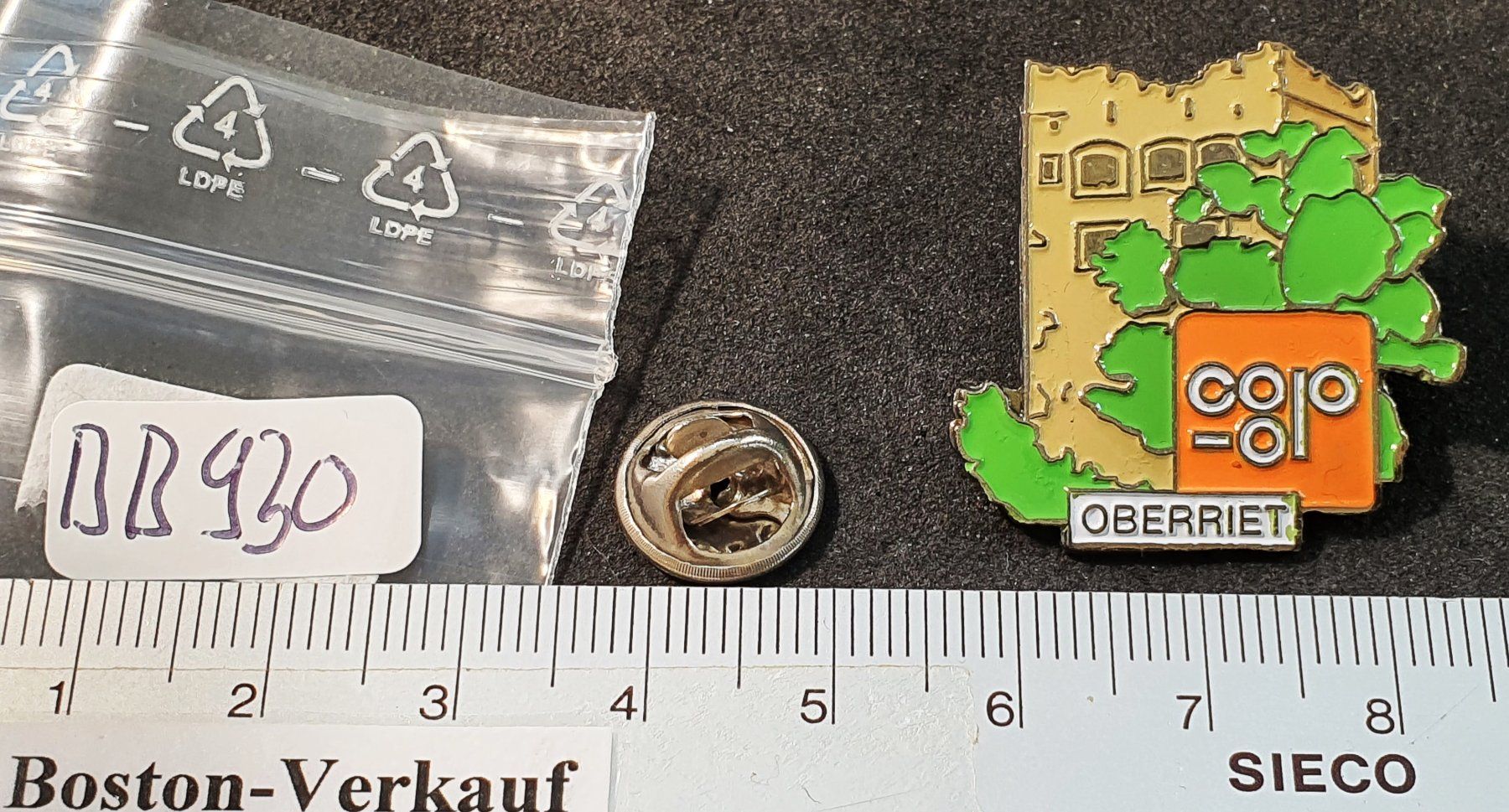 Placchette & Badge: BB930 - Pin Schloss Ruine COOP Oberriet – Usato da Reinach BL venduto da Boston-Verkauf 1