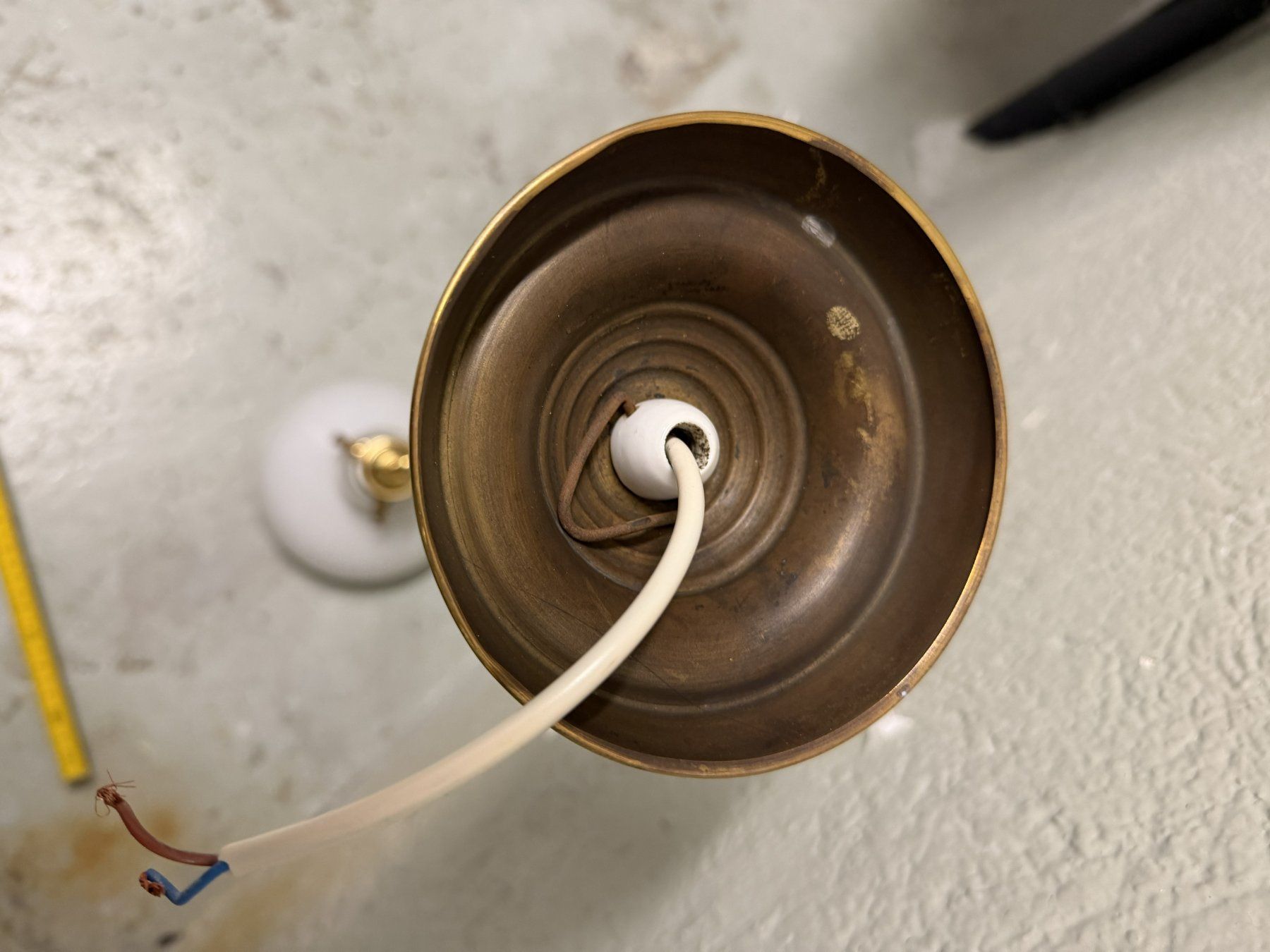 Lampadari & plafoniere: Original Jugendstil Pendelleuchte Messing Opalglas – Usato da Basel venduto da Roberto002 5