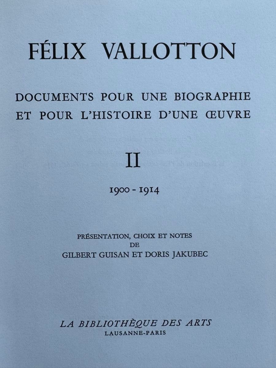 Libri: Félix Vallotton: Documents pour une biographie - 2 Bände – Usato da Adliswil venduto da buch_und_kunst 8