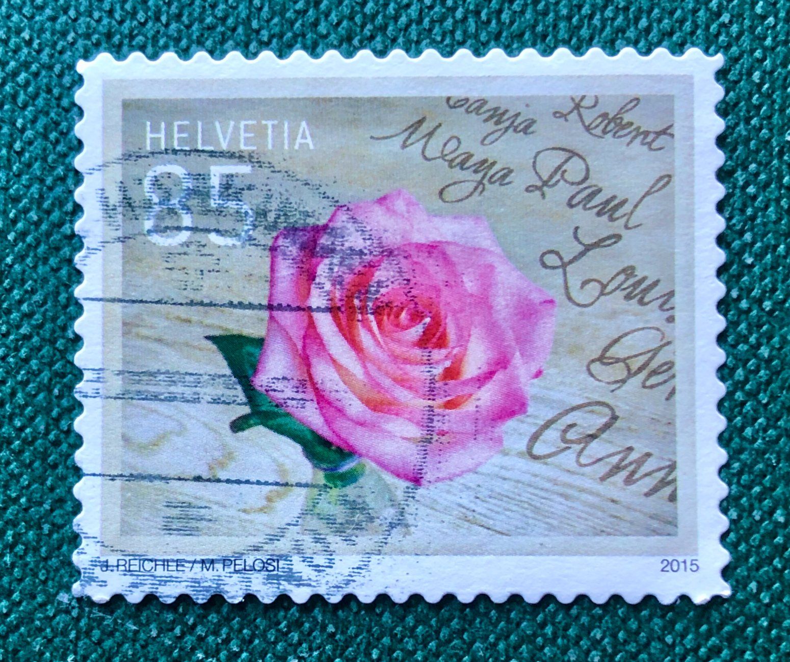 Tutti i francobolli: Nr.1563 Rose Dauermarken GESTEMPELT 2015    – Usato da Aarau venduto da Billa007