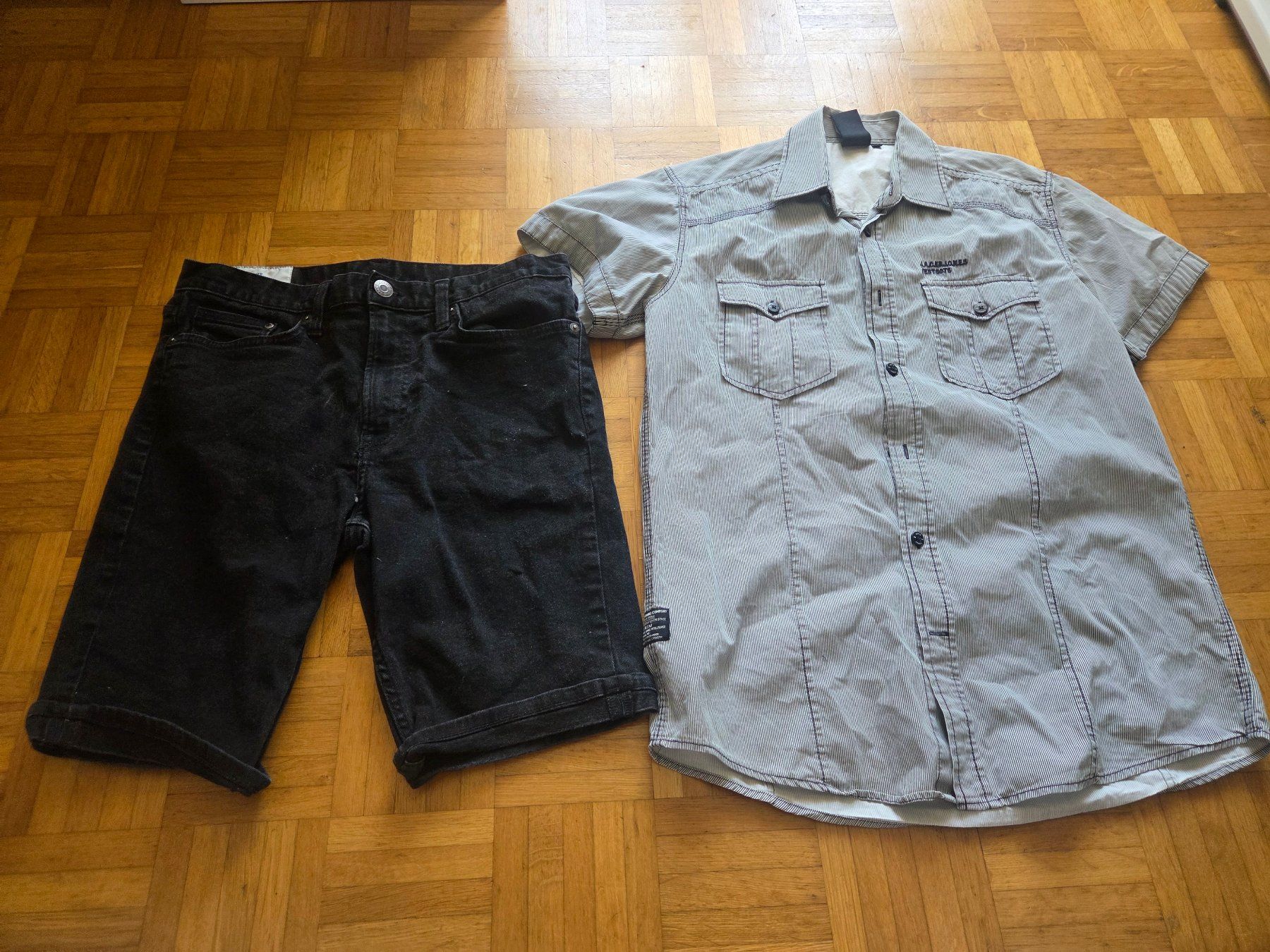 Lotti di vestiti: Hemd Gr S und Jeans-Shorts Gr. 30 – Usato da Basel venduto da grandfamily