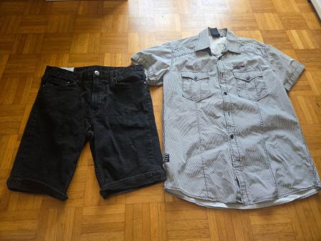 Hemd Gr S und Jeans-Shorts Gr. 30