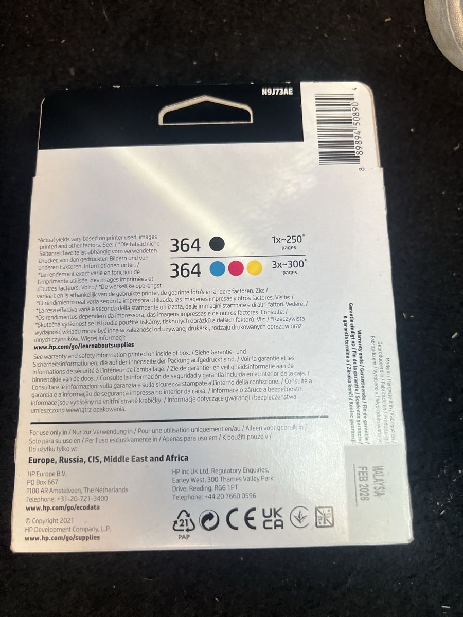 Hewlett Packard Cartucce per stampanti & toner: HP Druckerpatrone 364 – Nuovo e nell'imballaggio originale da Zürich venduto da Walllstreet 1