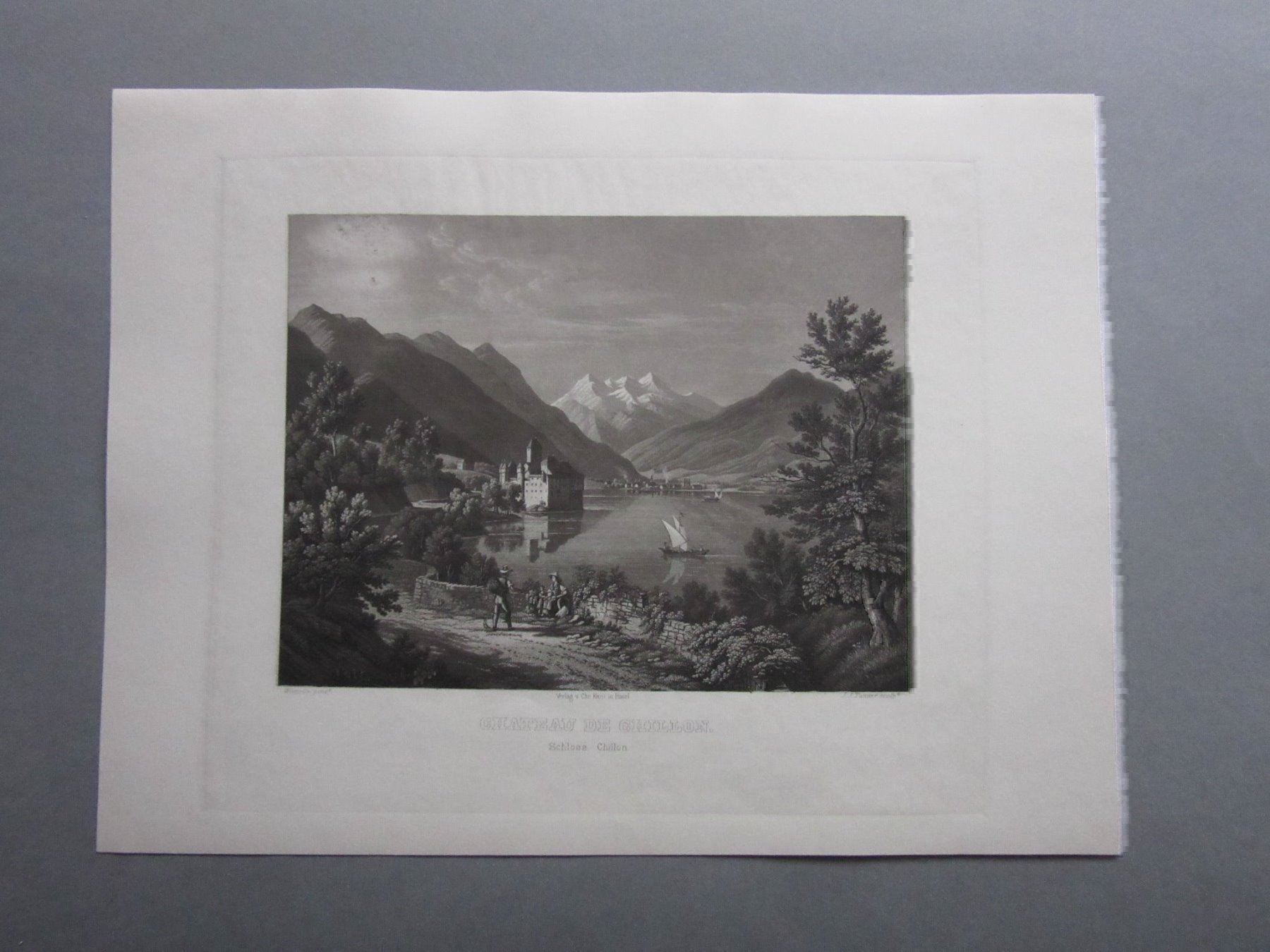 Incisioni: SCHLOSS CHILLON  AQUATINTA – Usato da Gersau venduto da grafik-kunst 2