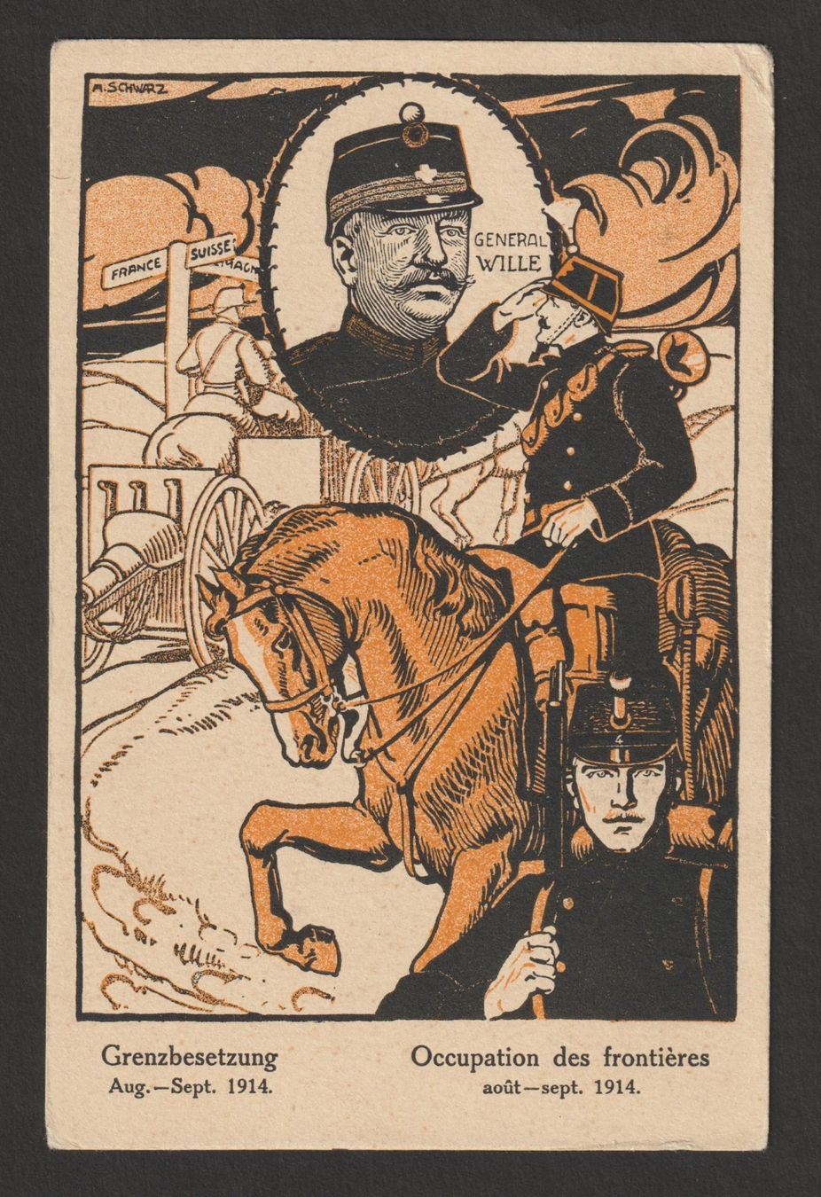 Cartoline postali: WK1 Waffengattungen Nr. 23 – Usato da Siebnen venduto da Fstaehli