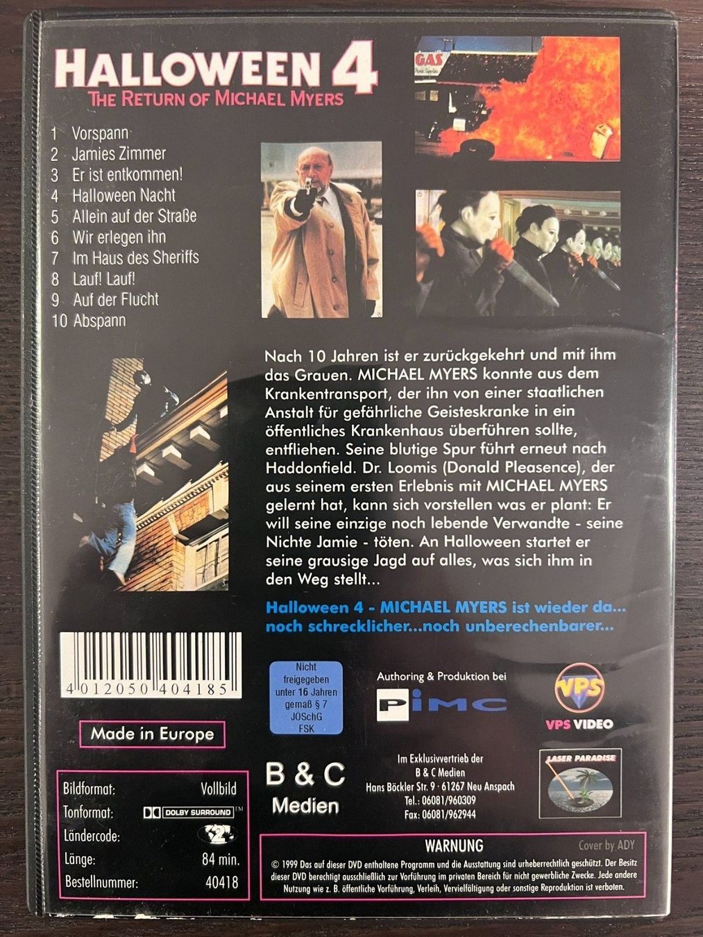 Alle DVDs: Halloween 4 – Gebraucht aus Zürich von FilmFreunde 1